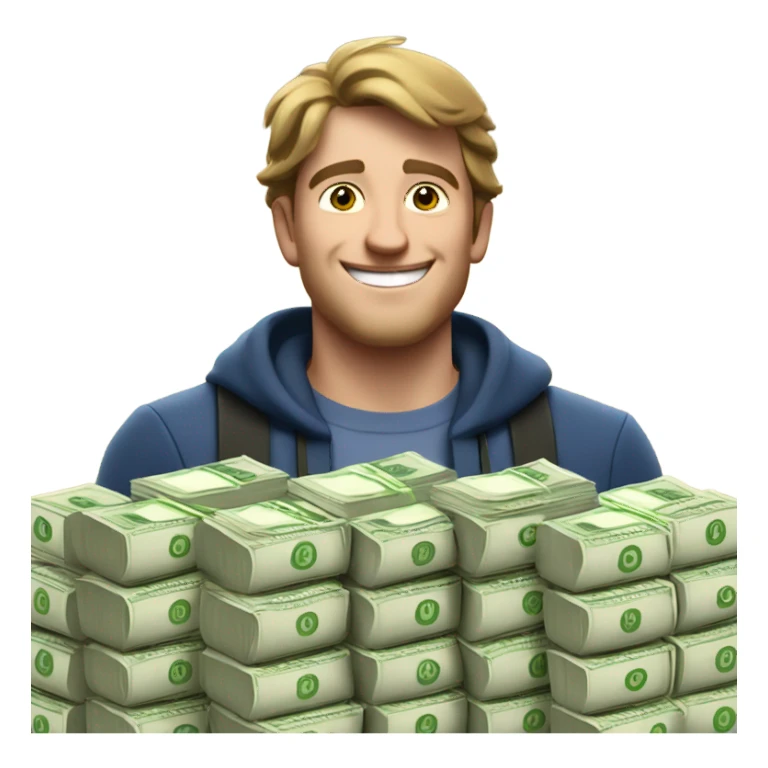 Mr beast holding money sticker