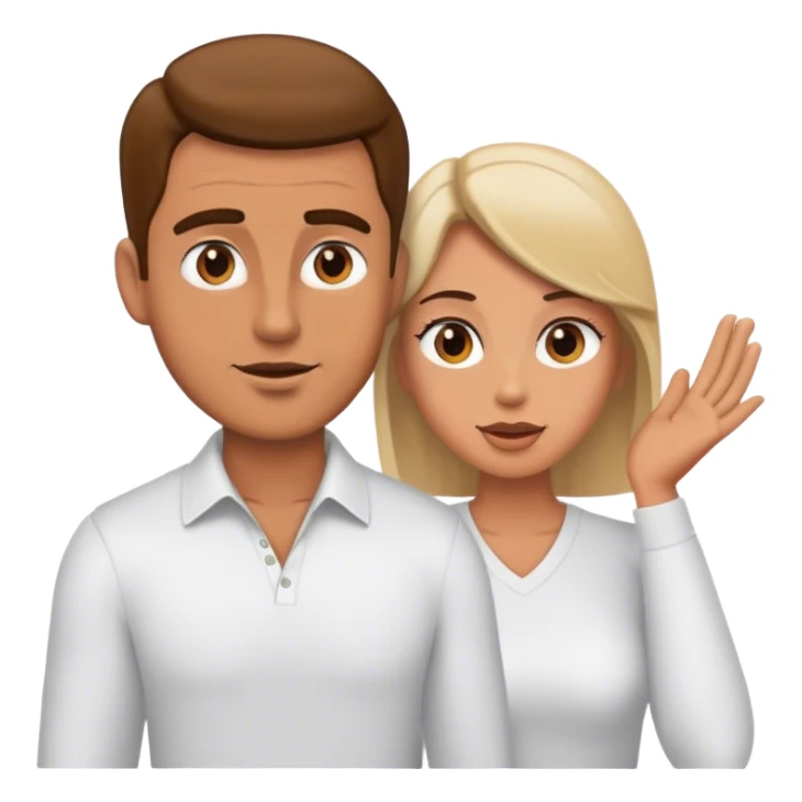 a confident man talking to a woman sticker