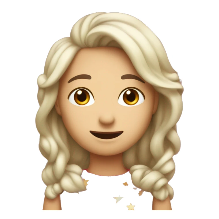 Fresa con estrellas al rededor sticker