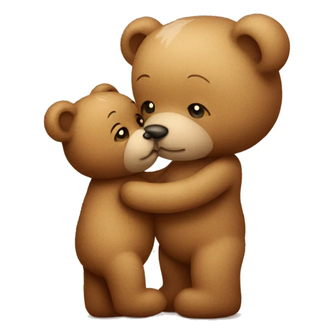 teddy bear giving kiss sticker