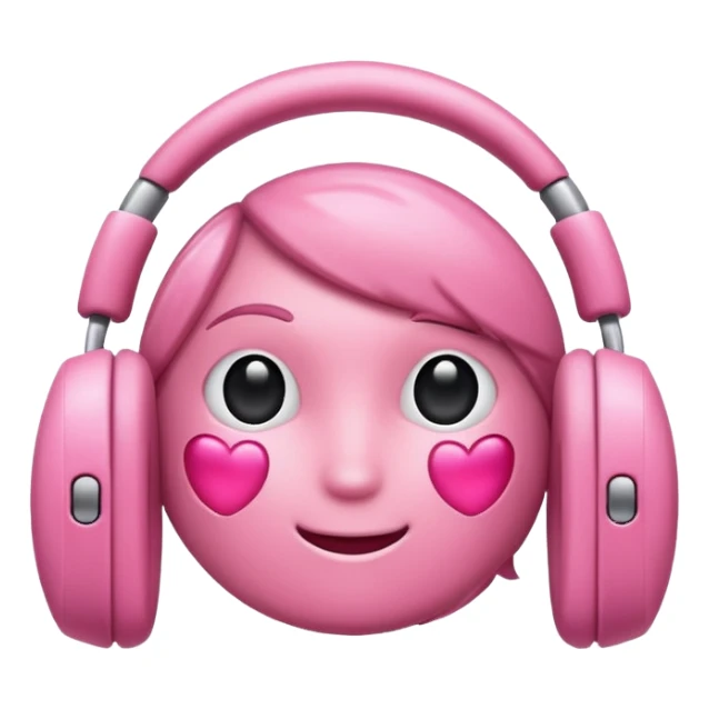 Unos audífonos rosa sticker