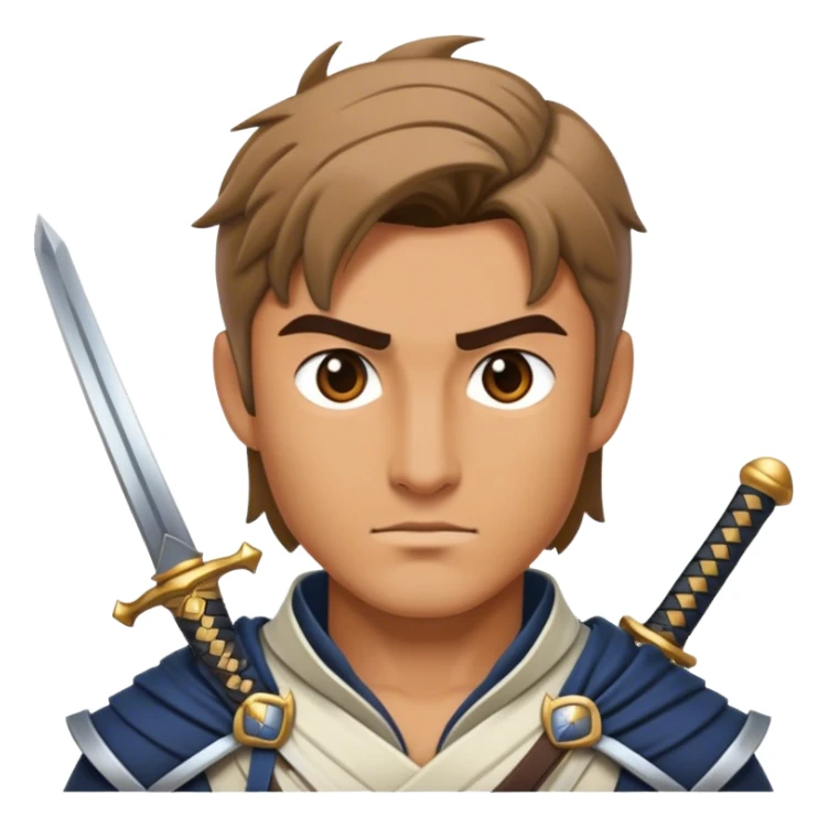 Angle with a swordsman  sticker