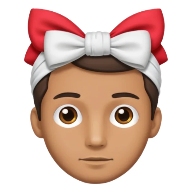 man with head bow  sticker