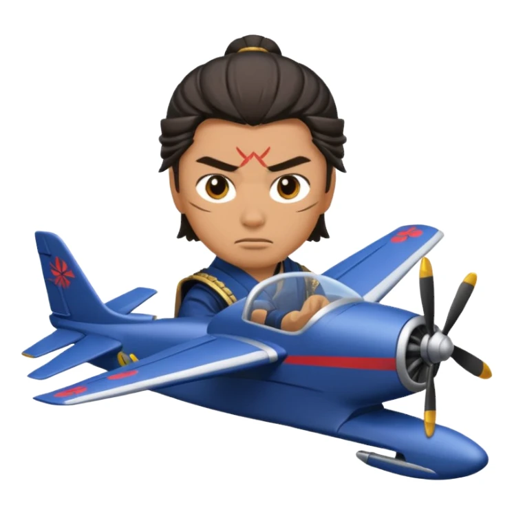 samurai drive the aircraft sticker