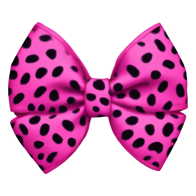 hot pink cheetah print bow sticker
