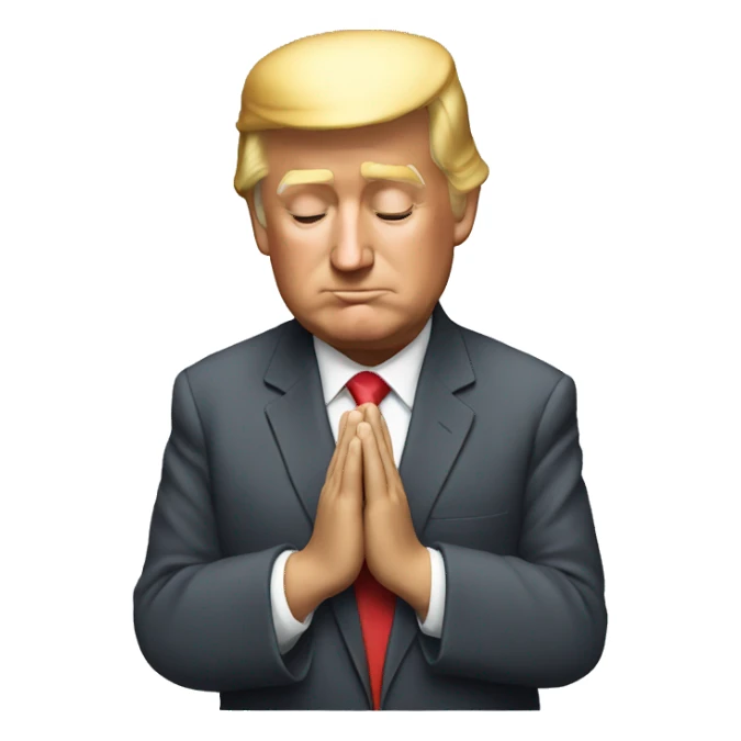 Donald Trump praying sticker