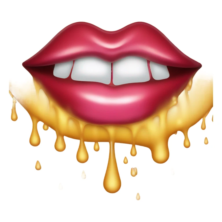 Dripping lips sticker