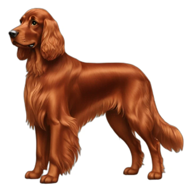 Dog irish setter full body sticker