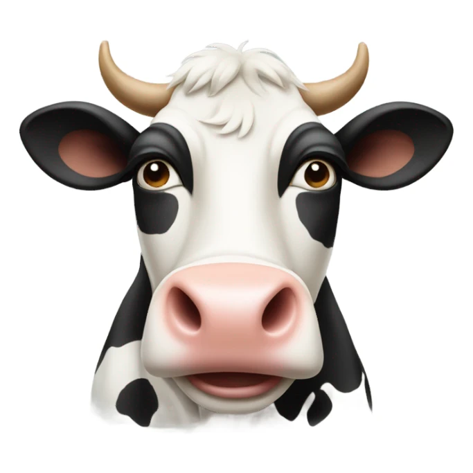 Cow saying no sticker