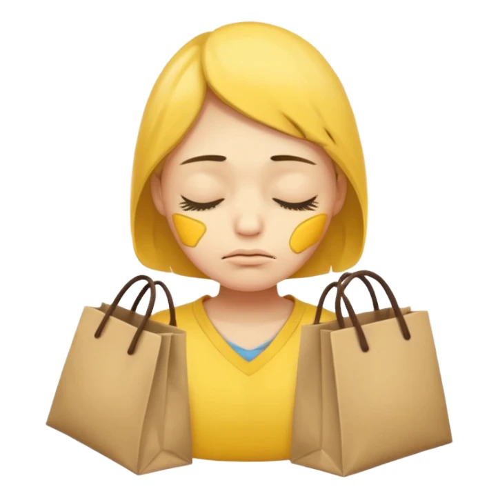 Tired yellow head sticker