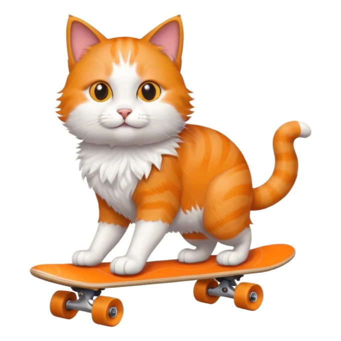 Cat on a skateboard sticker