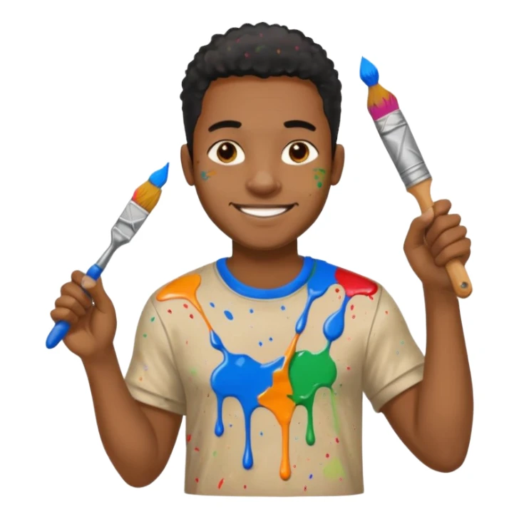 Street Painter black man sticker