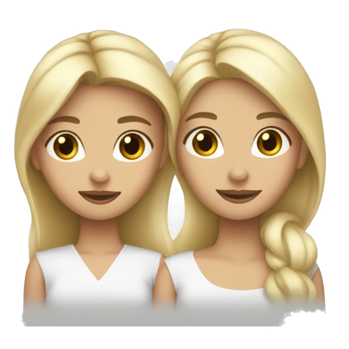 three sisters two blonde one brunette sticker