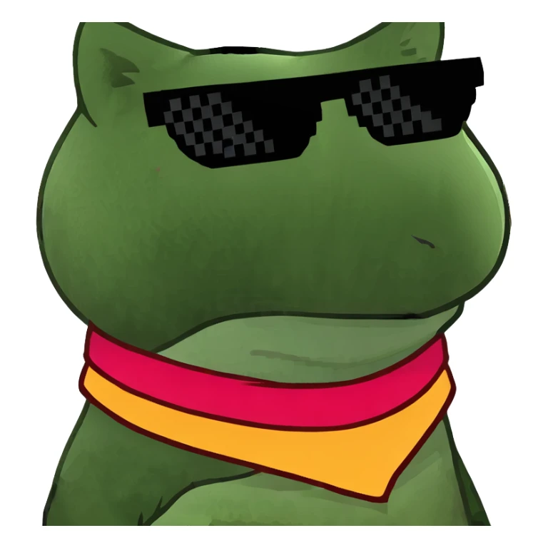 Cat with sunglasses sticker