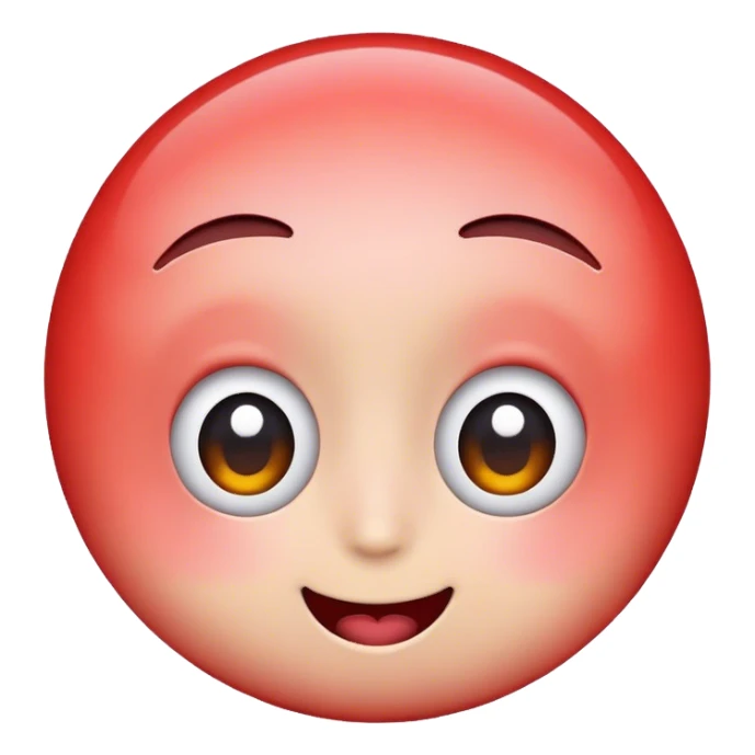 Blushing emoji with big eyes sticker