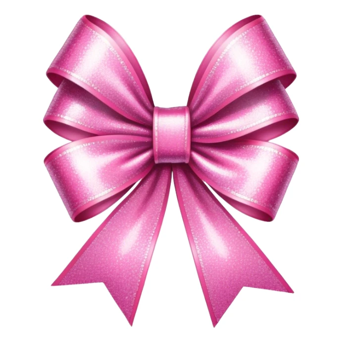 Lazo rosa con purpurina  sticker