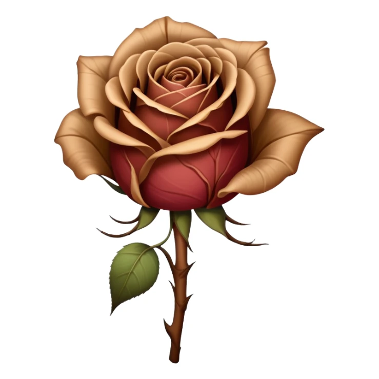 A wilted rose, symbolizing death sticker
