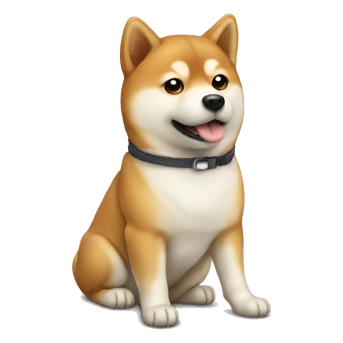 shiba working sticker