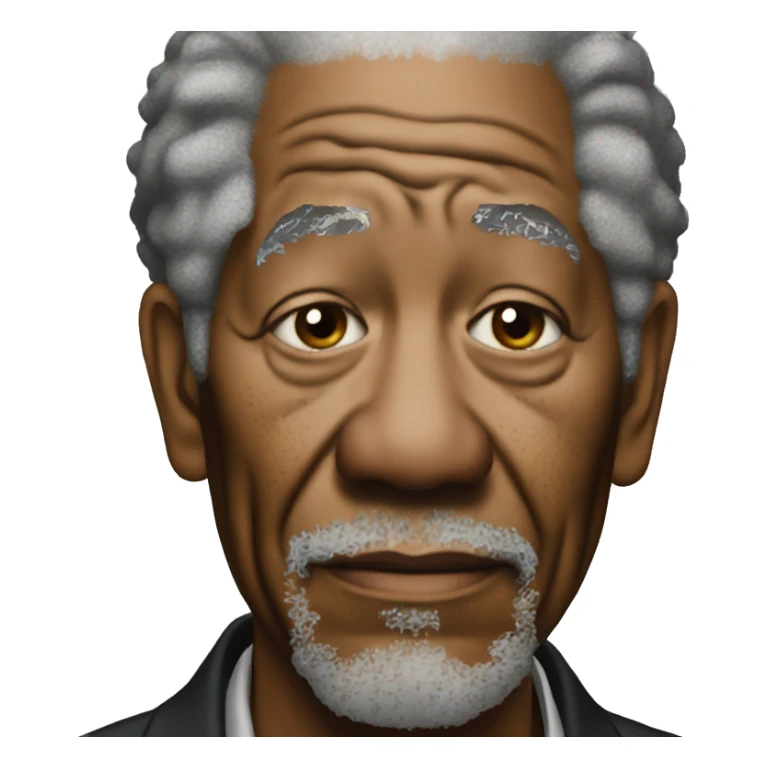 Morgan Freeman looks down sadly sticker