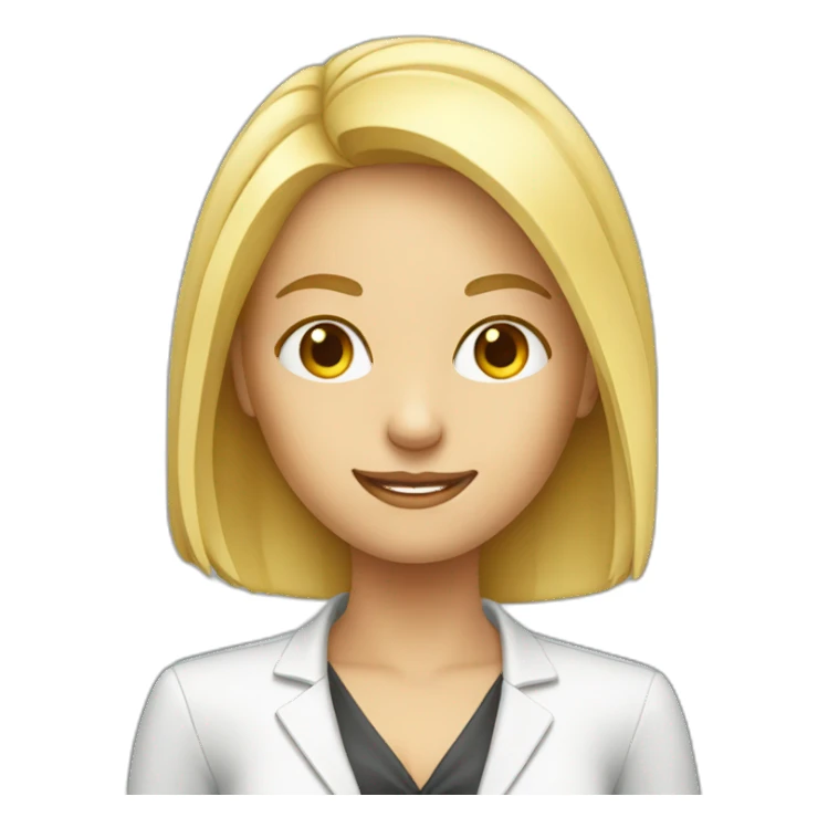 blond girl product manager sticker