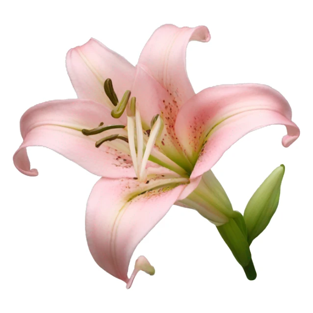 light pink lilium sticker