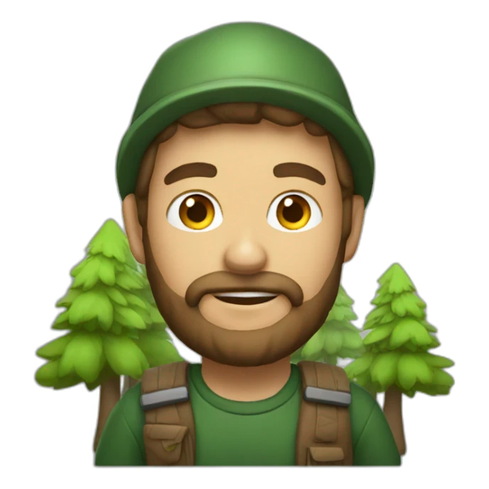 A forest man sticker
