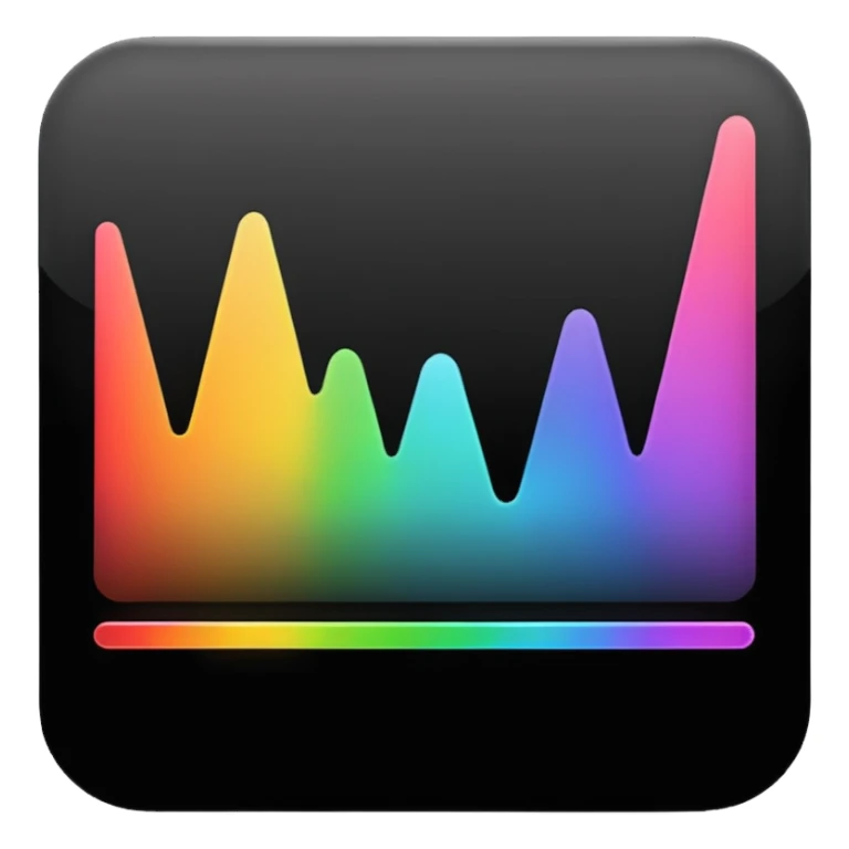 audio spectrum, the spectrum is black sticker