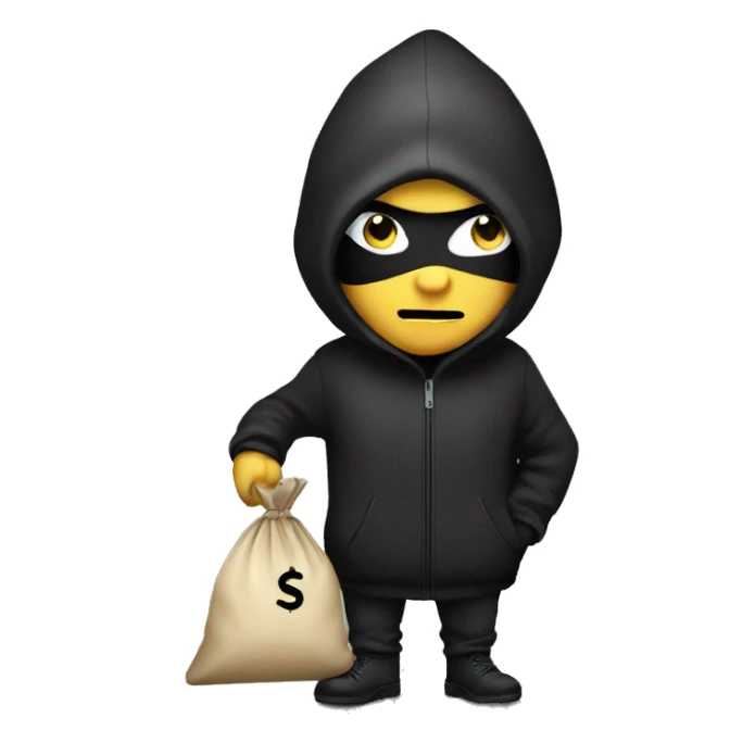 Thief whit money bag  sticker