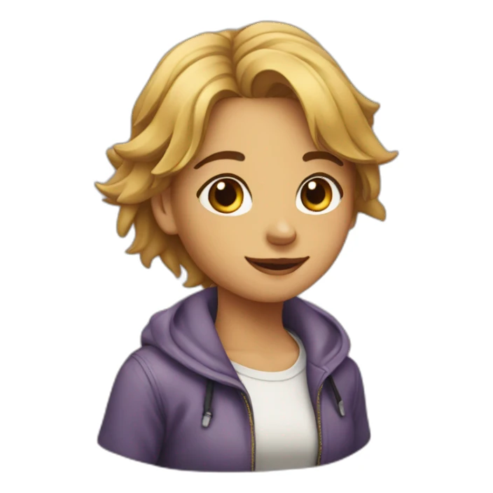 Fille sur un chien sticker