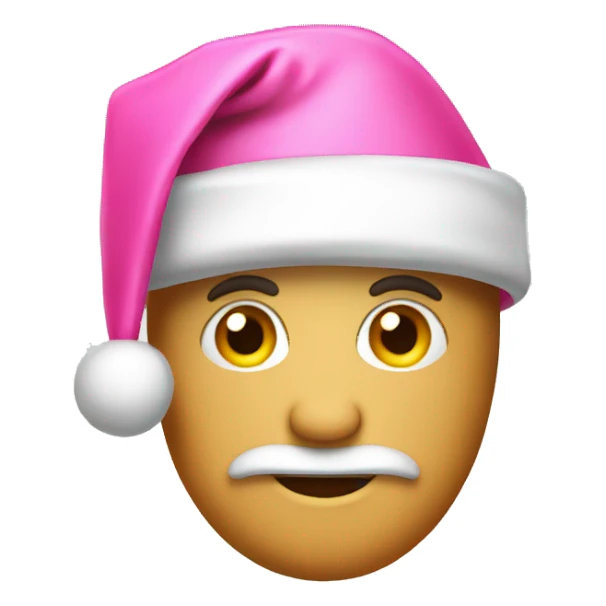pink santa hat sticker