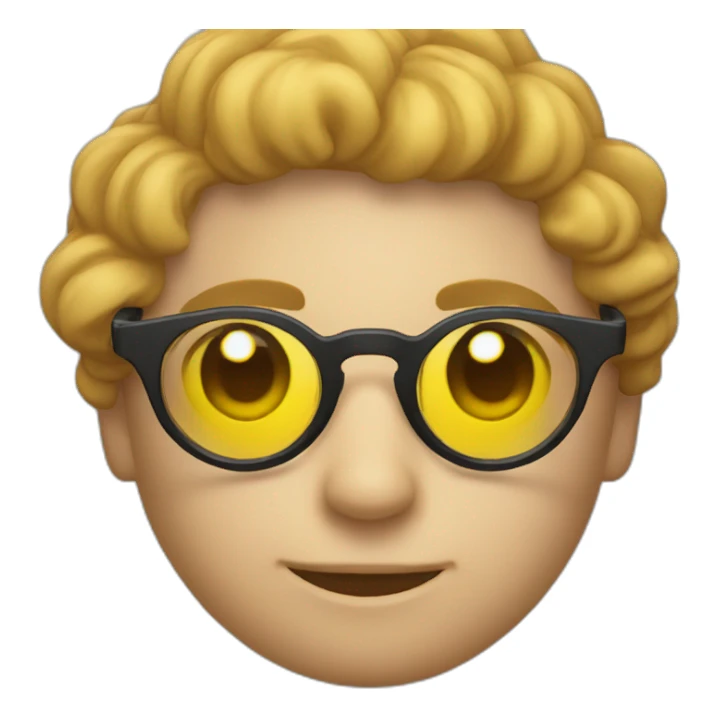 circle emoji with flex glasses sticker