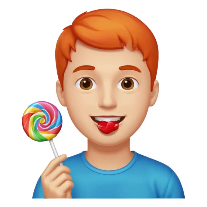 Guy eating lollipop sticker