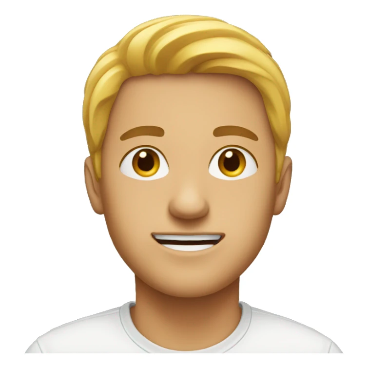 someone's face as they finish sticker