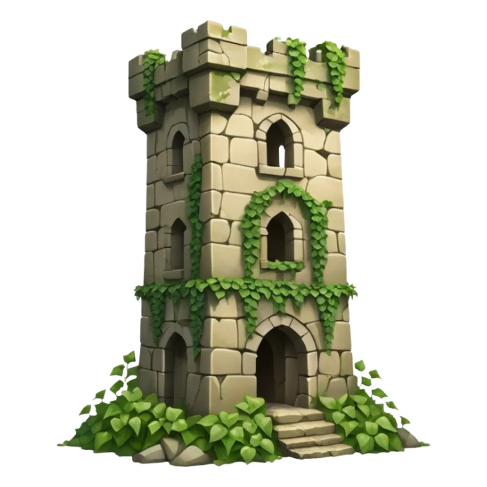 Ruined castle tower sticker