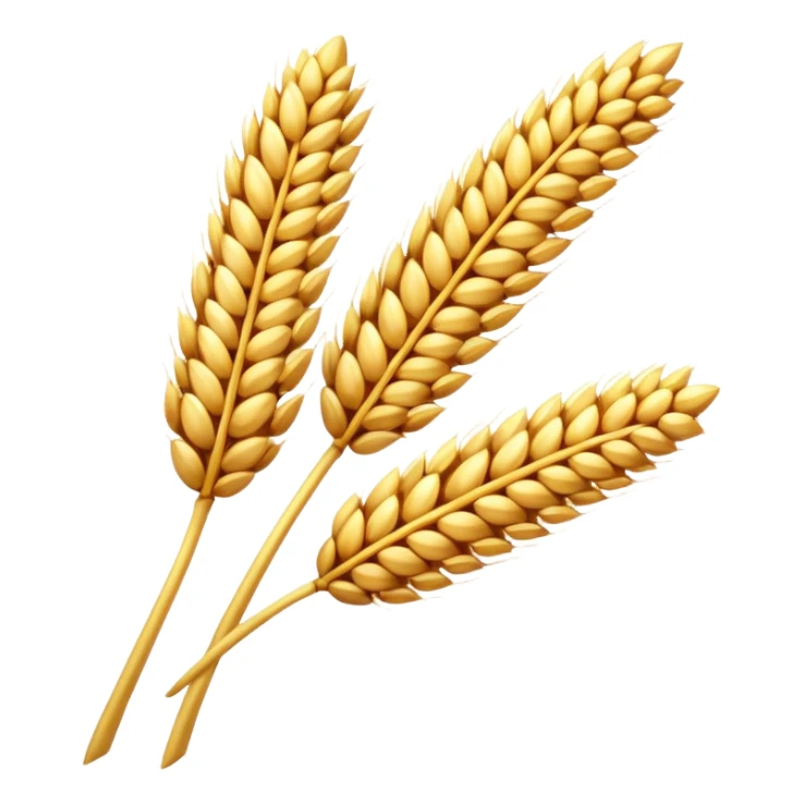 three grains, simple and clear depiction, isolated sticker