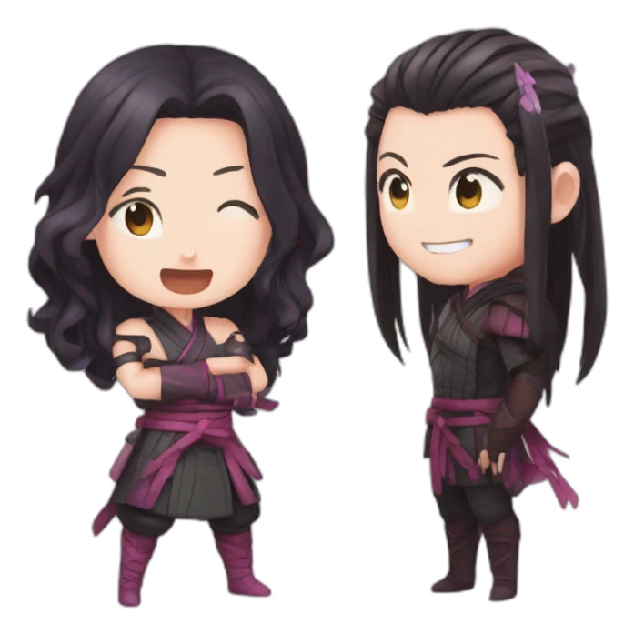 Nezuko vs daki sticker