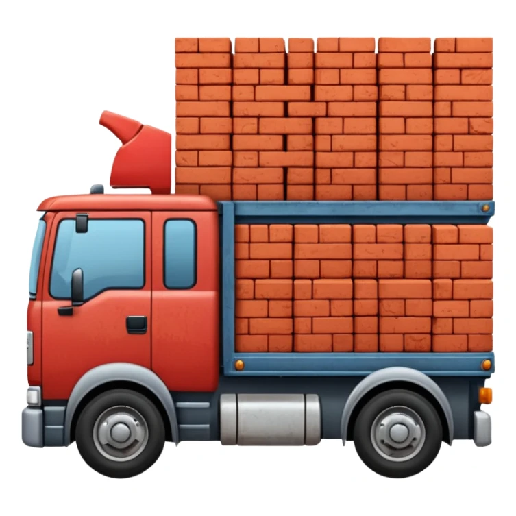 A truck with a thousand bricks  sticker