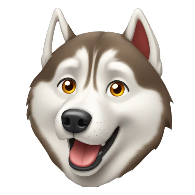Red Siberian husky howling sticker