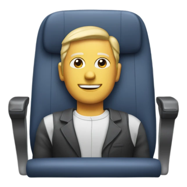 Passenger in first class show seat sticker