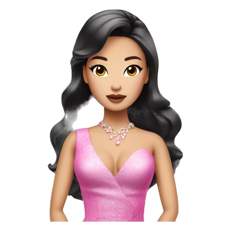 glamorous asian barbie  sticker
