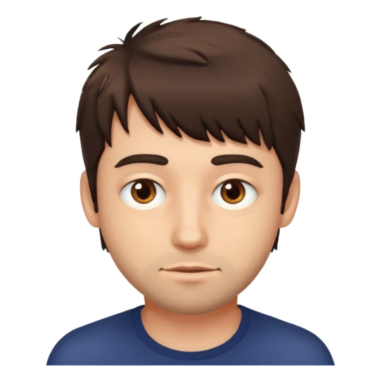 Man with messy fringe sticker