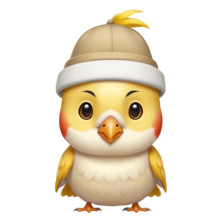 a cute cockatiel with a cute hat   sticker