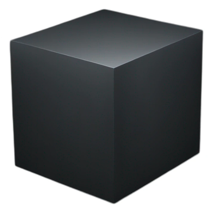 Black cube sticker