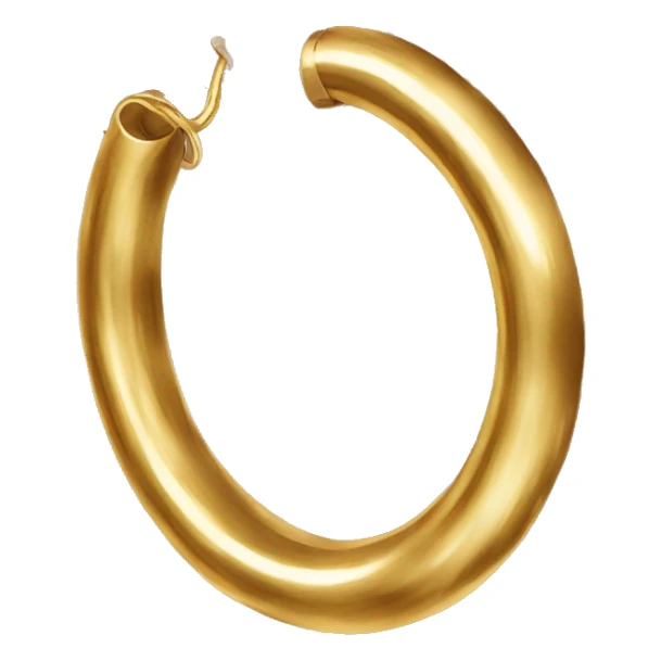 chunky gold hoop earrings sticker