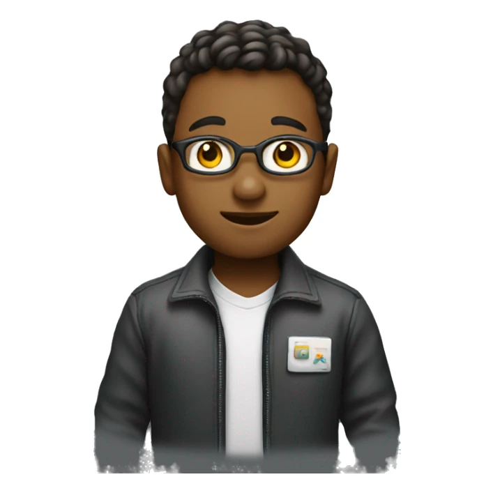 A boy who is master in coding and development sticker