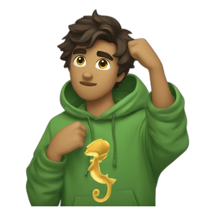 Percy Jackson dando um dab sticker