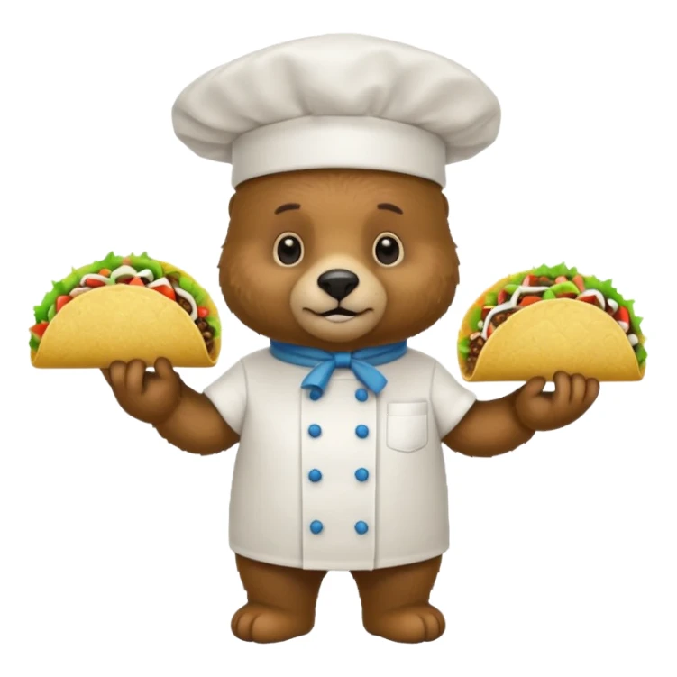A bear selling tacos  sticker