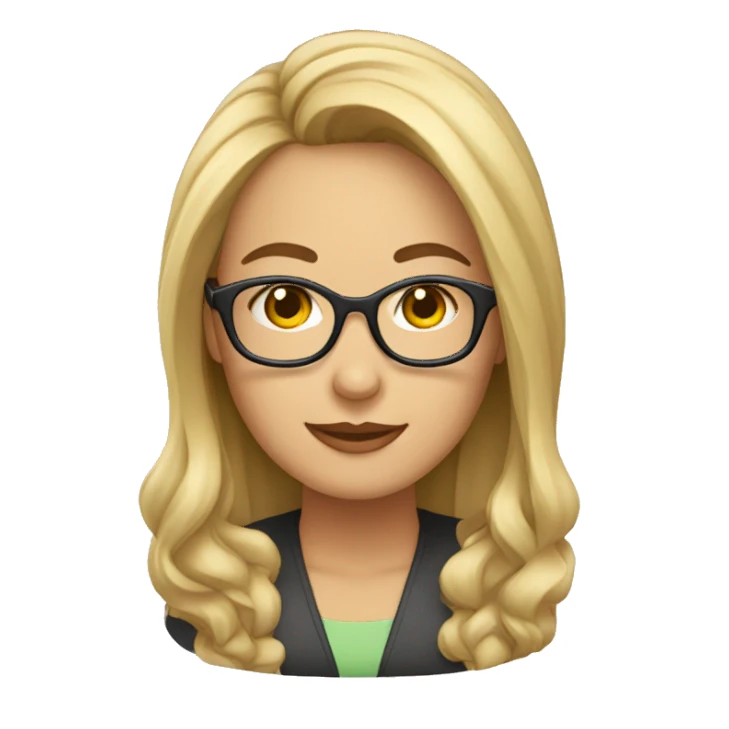 profesora con gafas rubia sticker