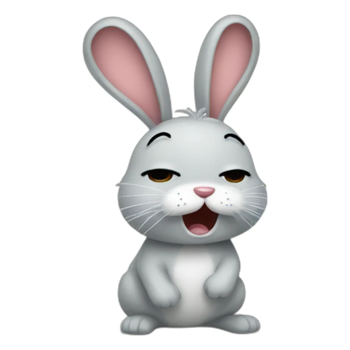 Sneezing bunny sticker