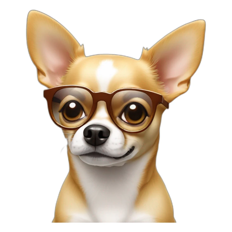 Perro chihuahua con lentes sticker